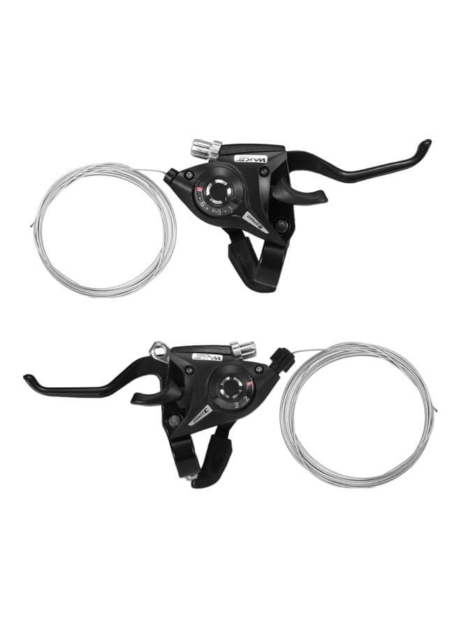 Bicycle Speed Shifter & Brake Set, 24-Speed – MTB Shift Cable Set with Brake Levers 24*3*17.2cm