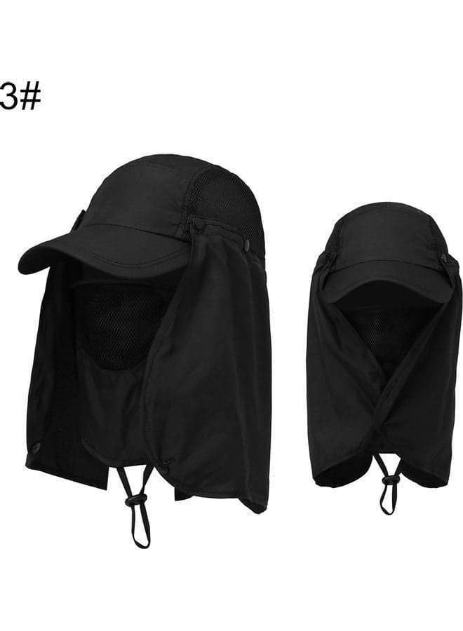 Unisex Waterproof UV Protection Breathable Baseball Hat Cap With Face Neck Flap 20 x 10 x 20cm