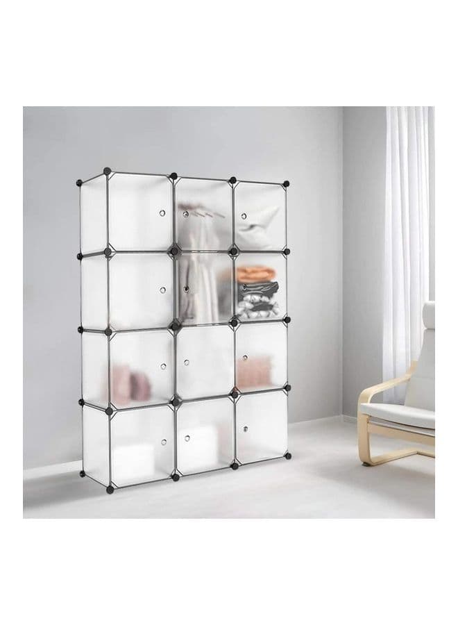 Interlocking Portable Plastic Wardrobe Cabinet multicolour 12 Cubecm