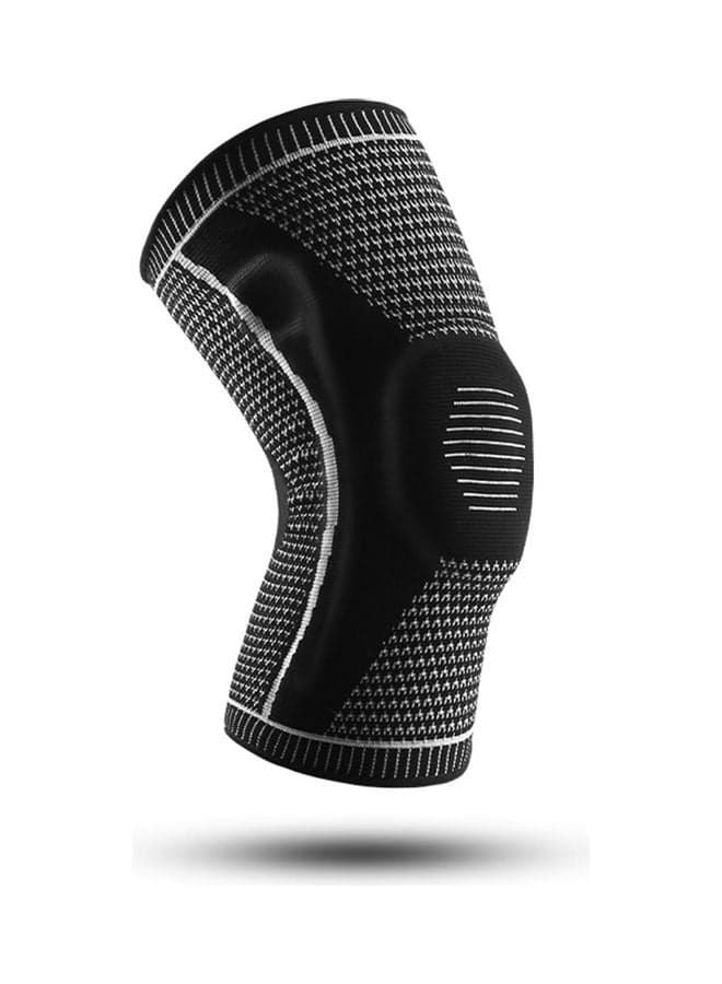 Knee Brace Support With Side Stabilizers Silicone Pad Sports Sleeves M 33x2x20cm