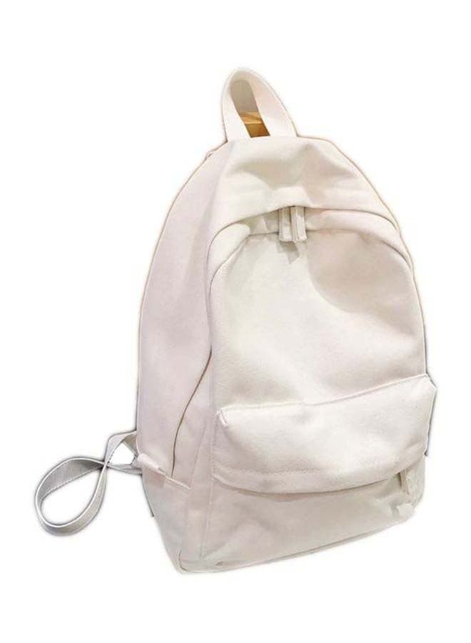 Solid Backpack 14.9x10.6x4.7 Inches White