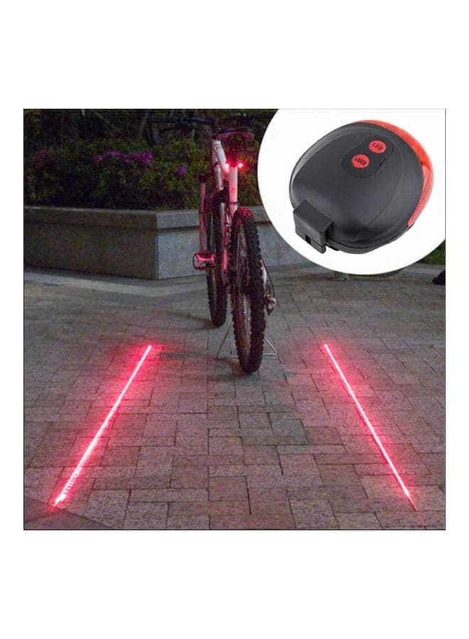 5 LED + 2 Laser Beam Rear Tail Warning Light for Mountain Bikes, 20x10x20cm 20 x 10 x 20cm