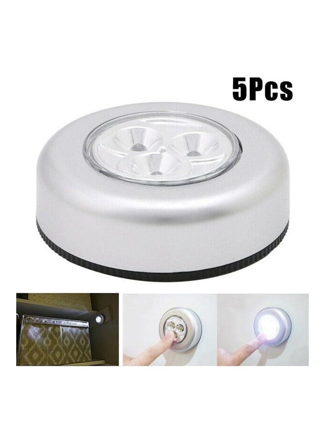 5pcs 3LED night light creative bedroom bedside cupboard closet spotlight without battery White 15*4*15cm