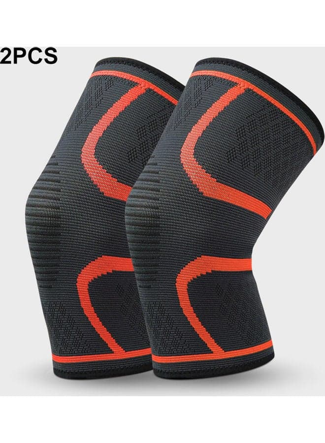 2-Piece Fabric Joint Pain-Relief Knee Pad Set 20 x 5cm