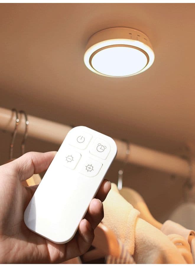LED Ceiling Lamp With Remote Yellow 8x2.5x8cm