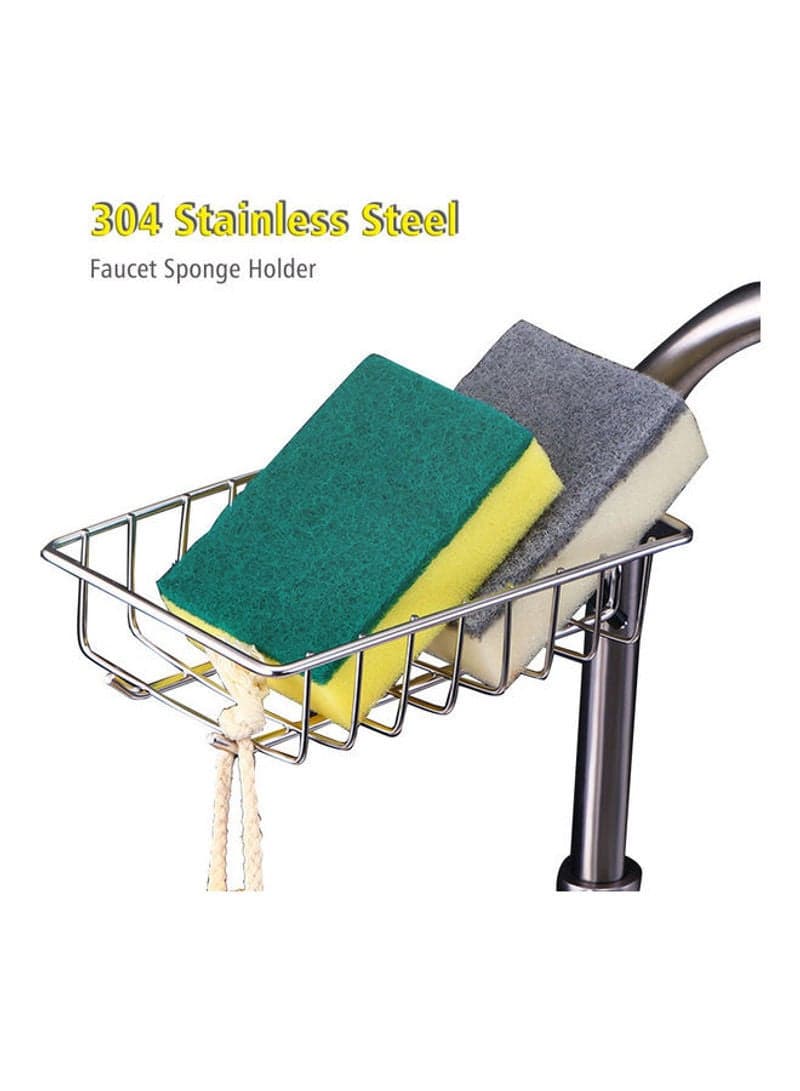 Kitchen Sink Organizer Sponge Holder Silver 23x5x10cm