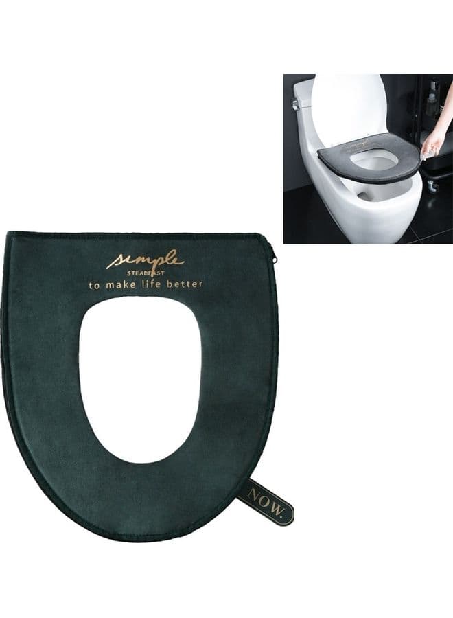 Household Winter Toilet Seat Cover Green 20 x 5 x 30cm