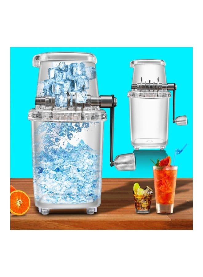 Small Multifunctional DIY Hand-Cranked Ice Machine White 25 x 16 x 12cm