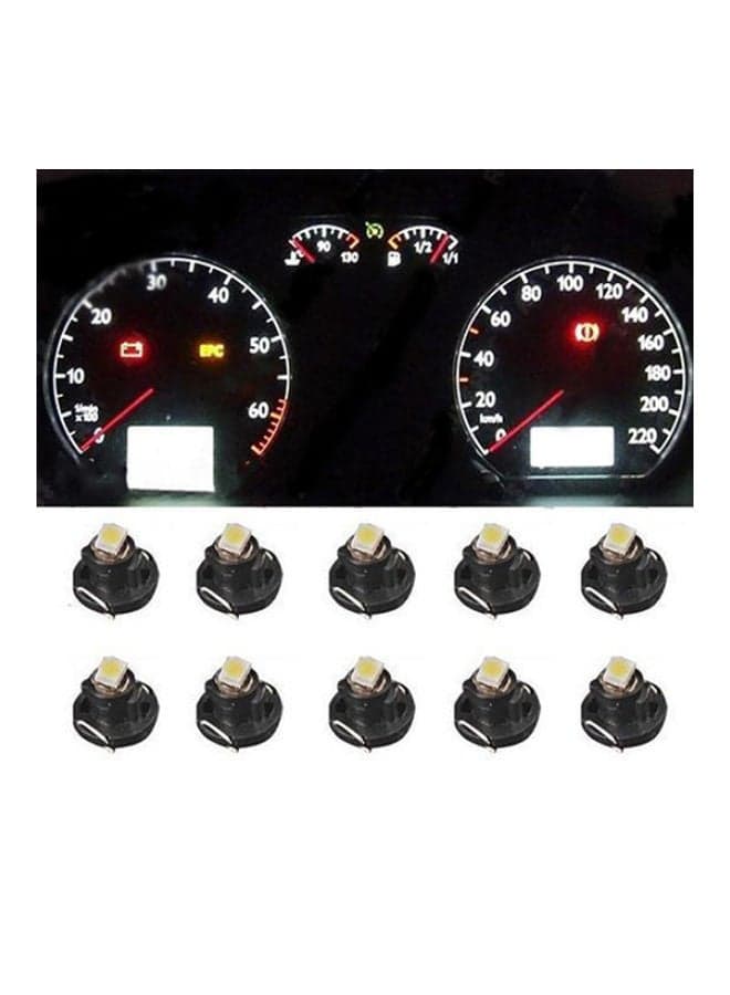 10-Piece T4.2 12V Car Dashboard Meter Panel Light Lamps