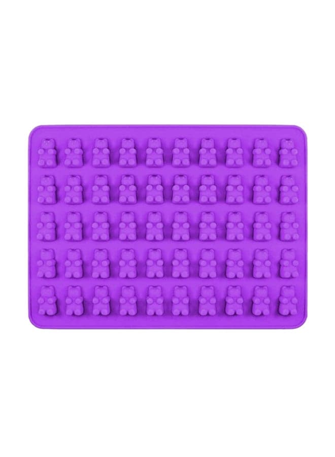 Bear Shaped Chocolate Cavity Ice Mould Purple 19x13.7x1cm