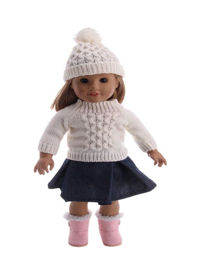 3-Piece American Doll Clothes Sweater Set 18inch