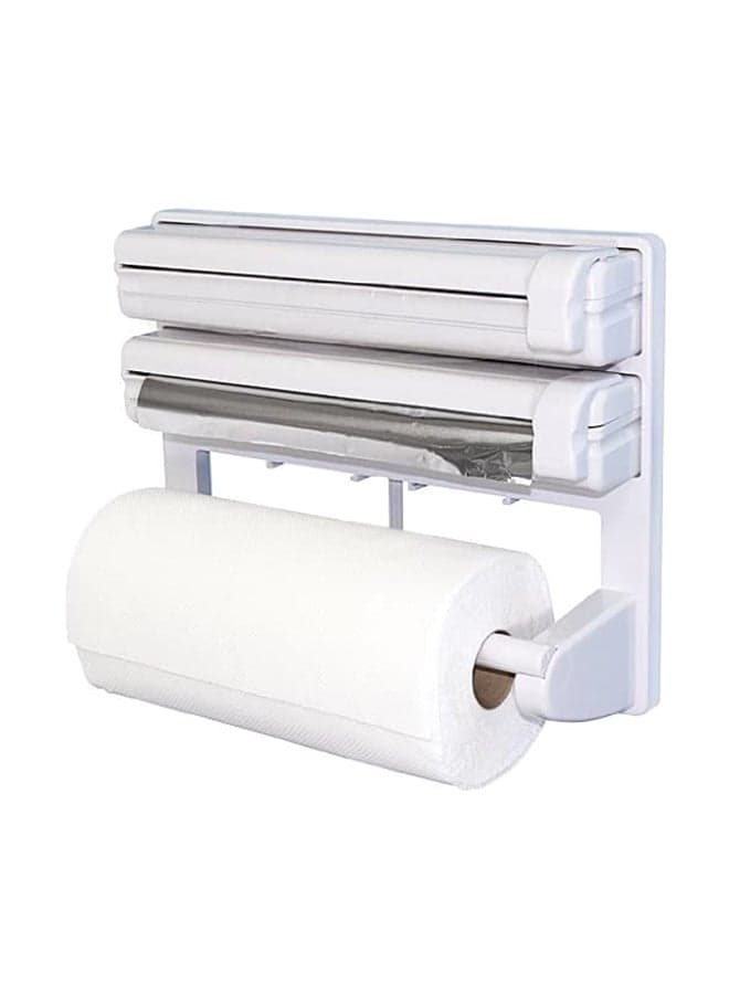 3 in 1 Kitchen Triple Paper Dispenser And Holder White 38x18cm