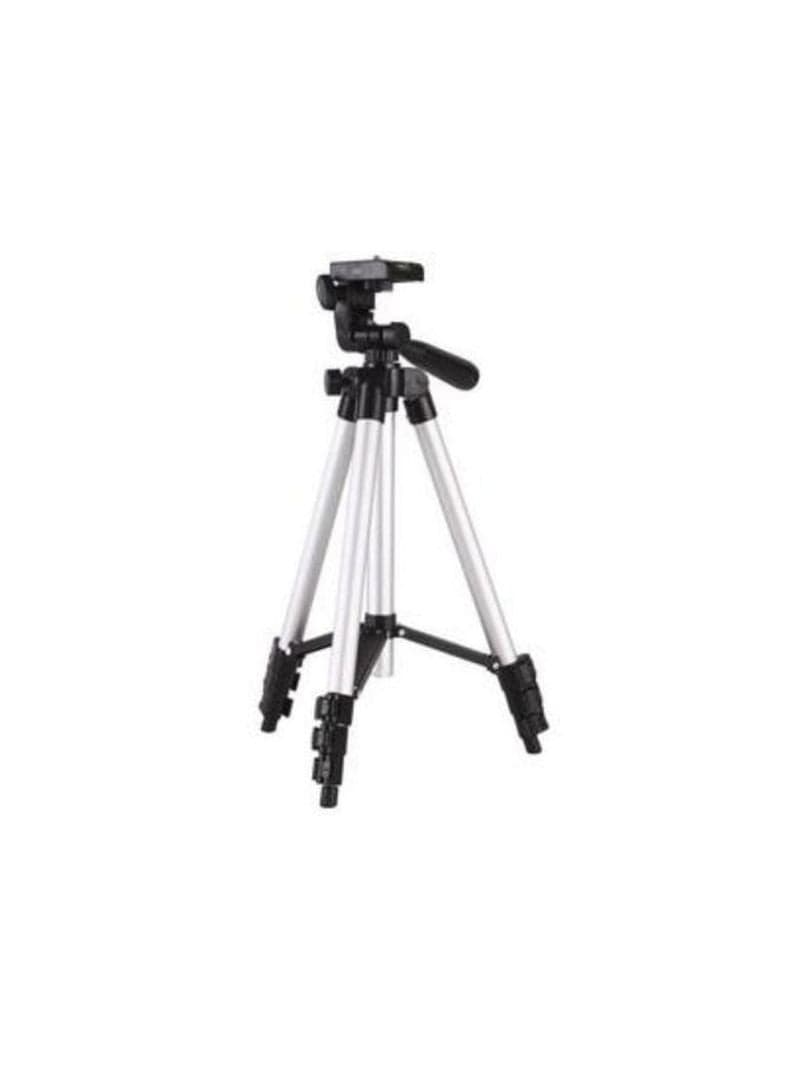 2-Piece Portable Camera Stand Tripod Black/Silver