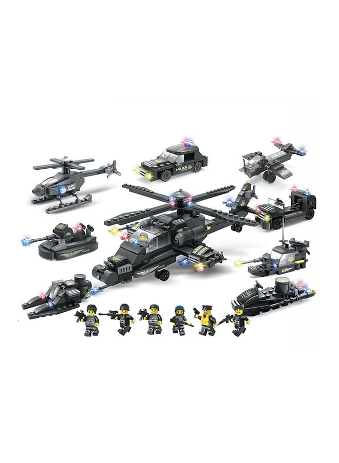 City Special Forces 8 In 1 Building Blocks, 554 pcs