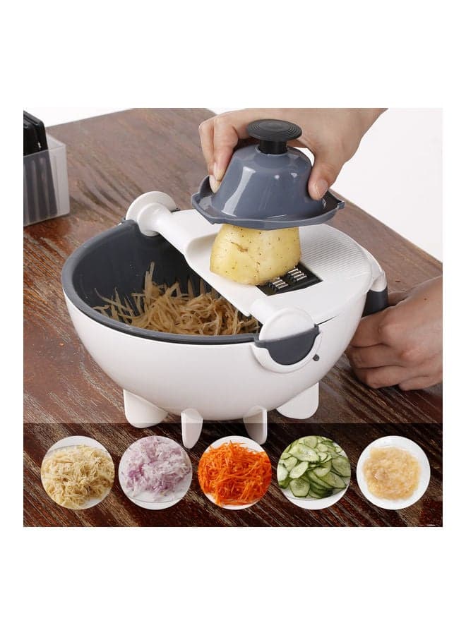 5 Multi-Functional Interchangeable Cutter With Slicer And Drainer White 0.604kg