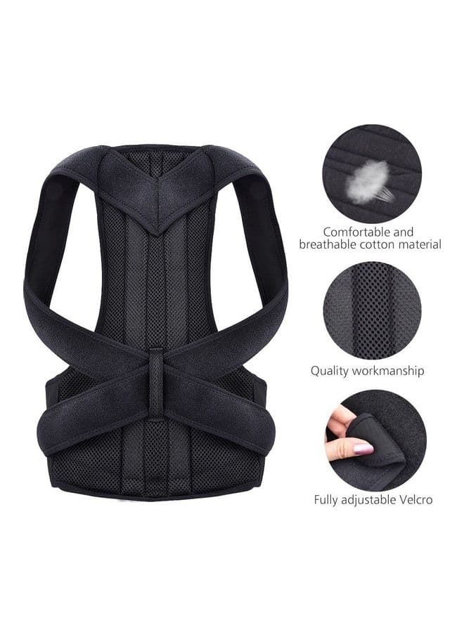 Spine Posture Correction Belt With Support Black 1*1*1cm