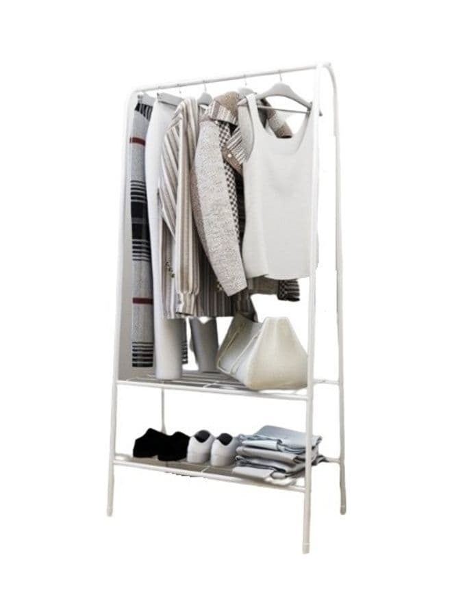 Metal Garment Rack White 60*36*152cm