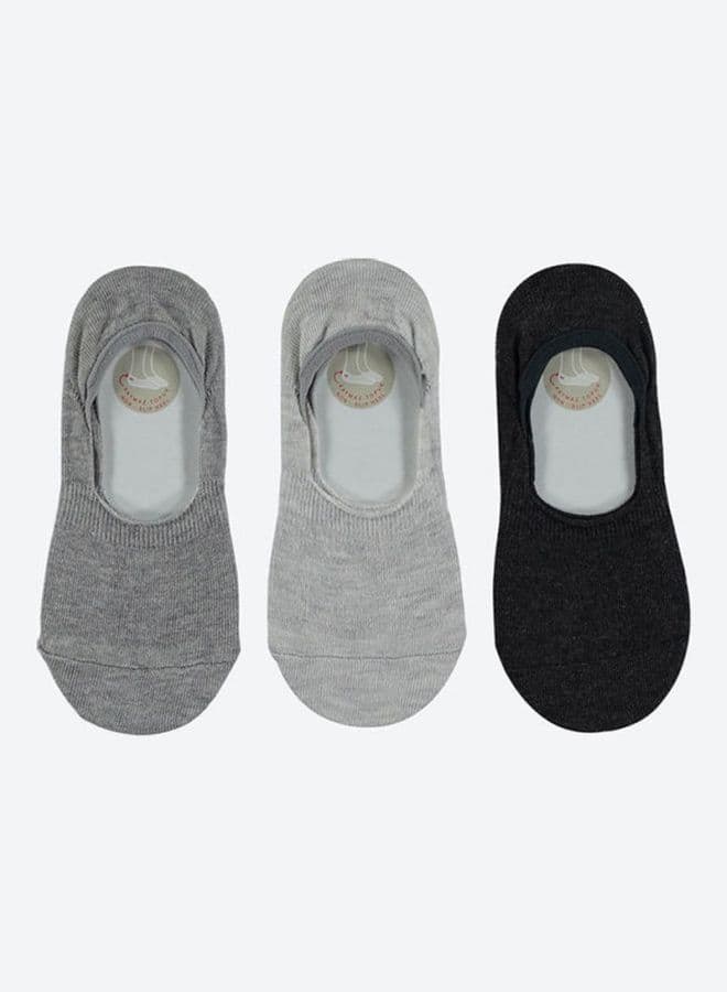 3-Piece Invisible Anti-Slip Socks Multi