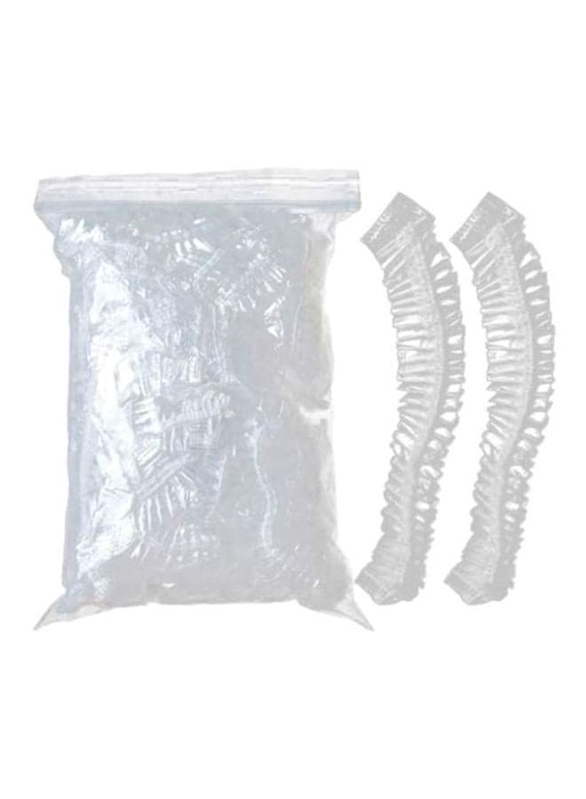 100-Piece Disposable Shower Cap Set White