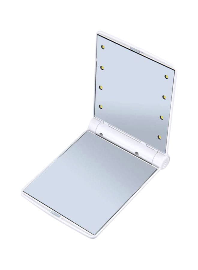 LED Folding Makeup Mirror White 110x11x85mm