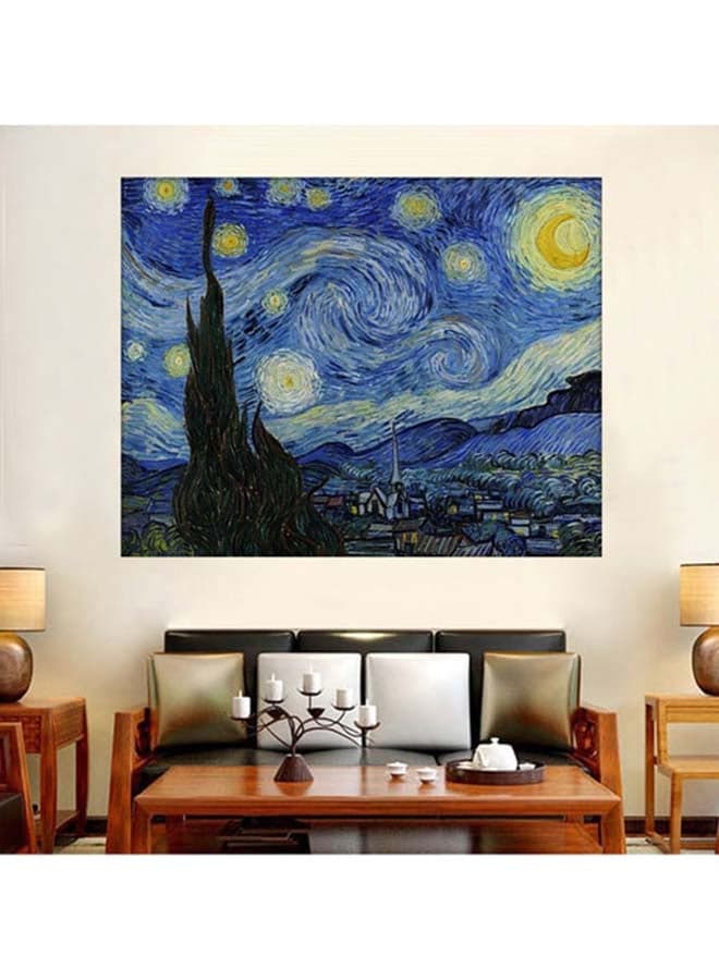 5D Diamond Embroidery Starry Night Oil Painting Multicolour 45x57cm