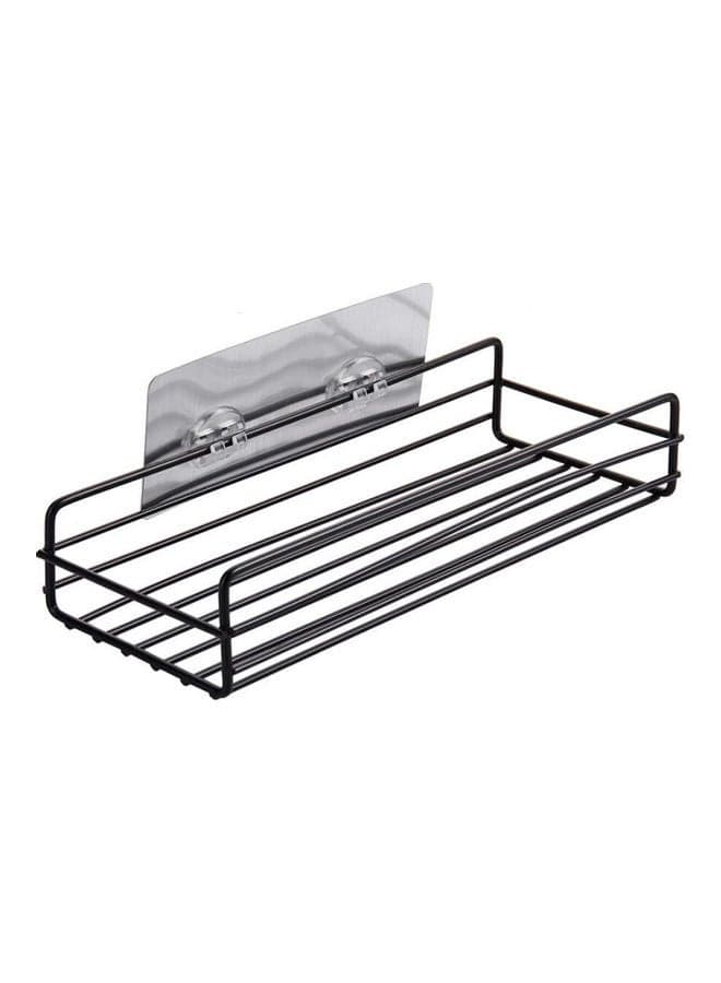 Wall Mounted Bathroom and Kitchen Corner Shelf Black 27.5 x 11 x 5.5cm