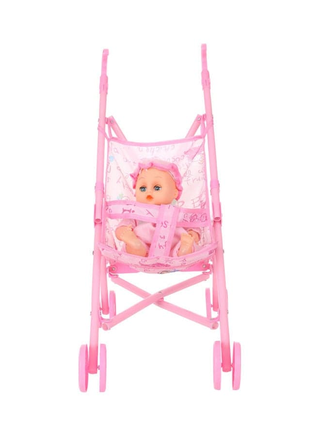 Baby Infant Doll Stroller Carriage Foldable 55x10x10cm