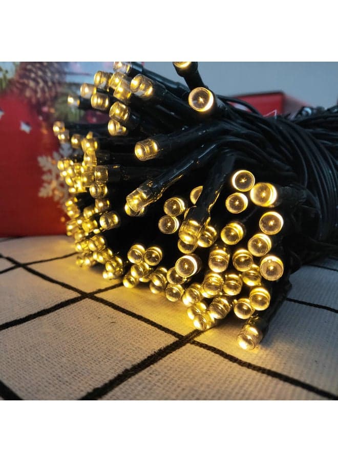 Waterproof Solar LED Light String Festival Decoration Black 7meter
