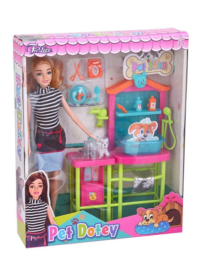 Bathing Table Pet Toy and Doll Set
