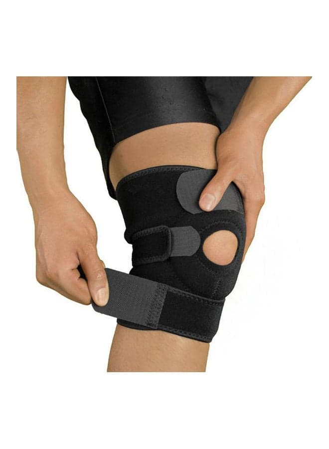 Knee Support Open Patella Stabilizer With Adjustable Strapping & Extra Thick Breathable Neoprene Sleeve Single Pack