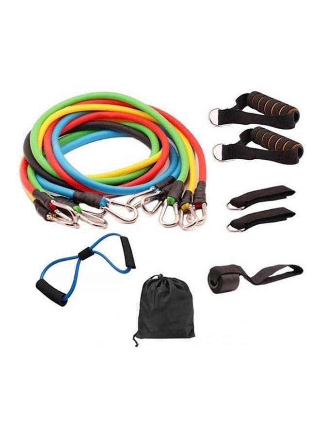 12Pcs Muscle training Fitness Resistance Bands Elastic Exercise Training Tubes Set