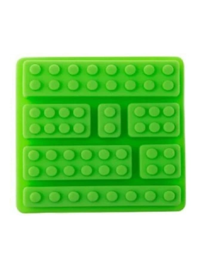Ice Lattice Building Block Shape Mould Green 12cm