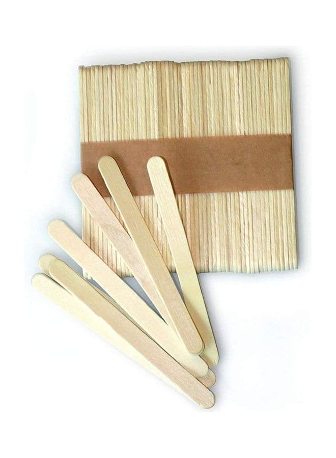 Set Of 100 Easy Wooden Sticks For Ice Cream Bars Brown
