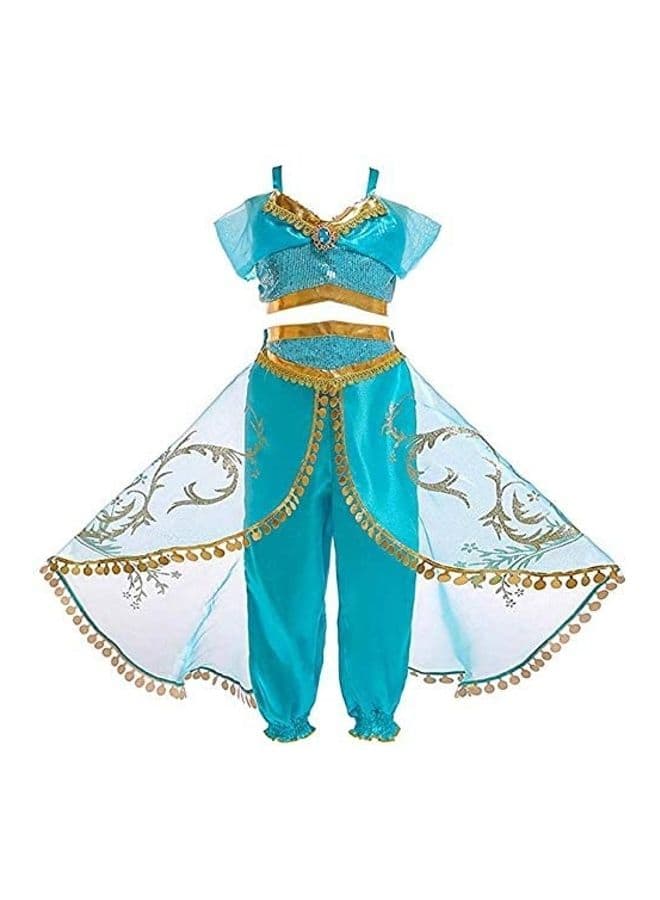 Princess Cosplay Costume For Girls Birthday Party With Jewellery 120cm