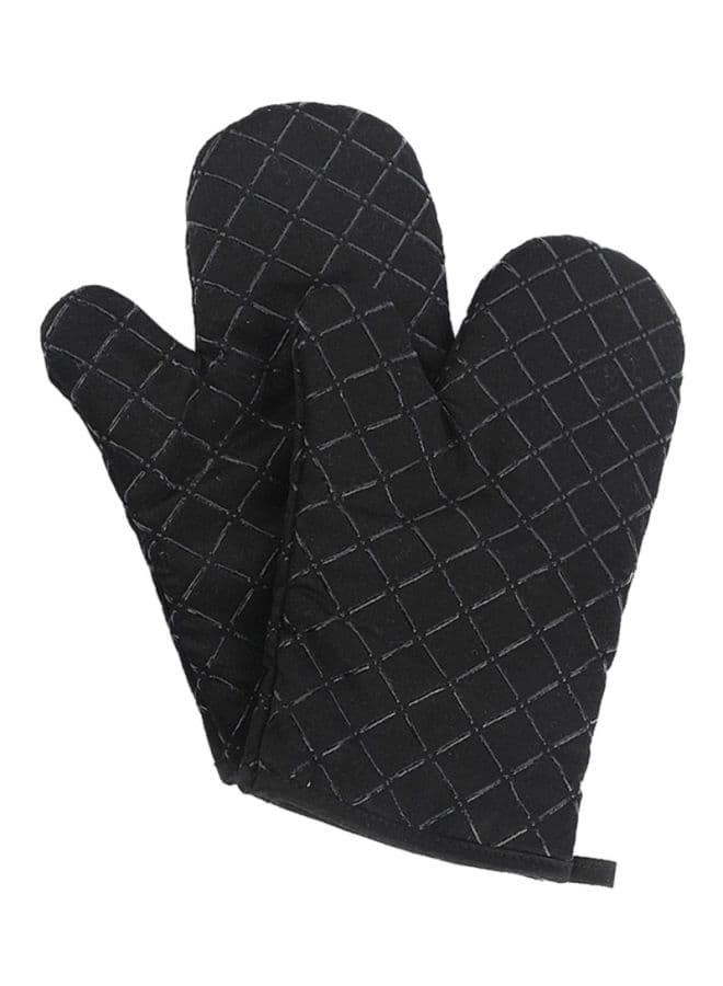 Anti Steam Oven Glove Black 18x28cm