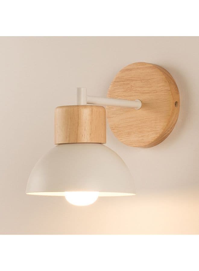 Wooden LED Wall Lamp White