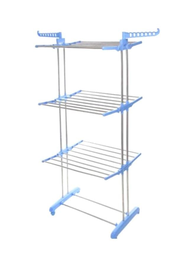 3 Layered Clothes Dryer Silver/Blue 170x64cm