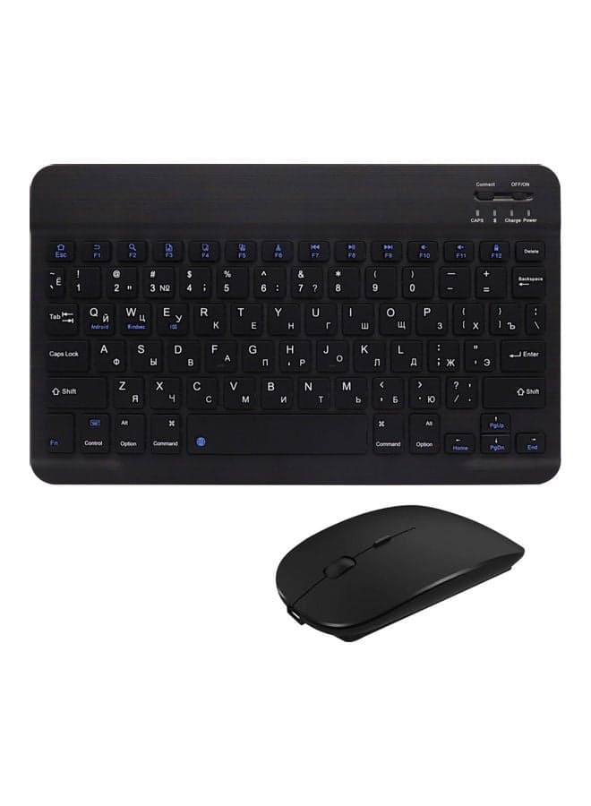 3-System Switch Multi-Language Keyboard With Mouse Black