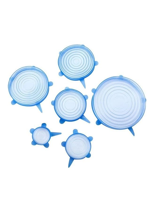 6-Piece Urban Utility Silicone Stretch Lid Bowl Cover Blue Standard