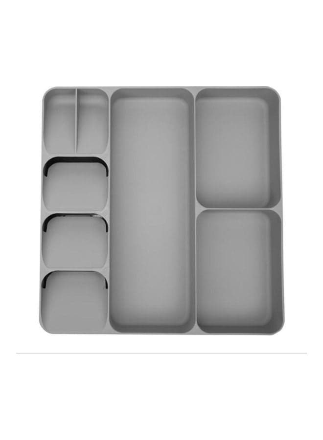 Drawer Cutlery Organizer Grey 15.5x15x2.1inch