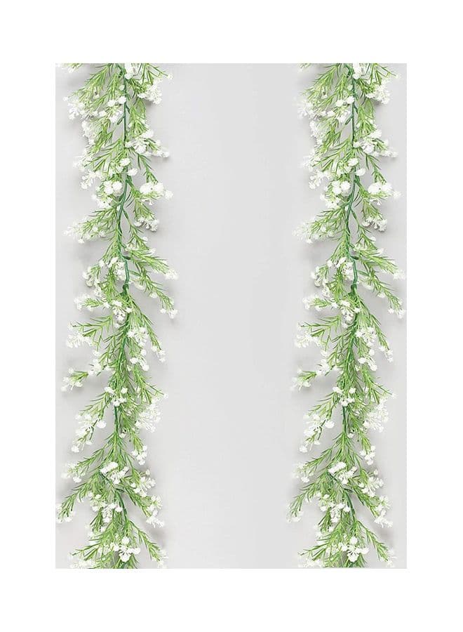 Artificial Plants Garland Baby Breath Flower Vine Real Touch Green/White