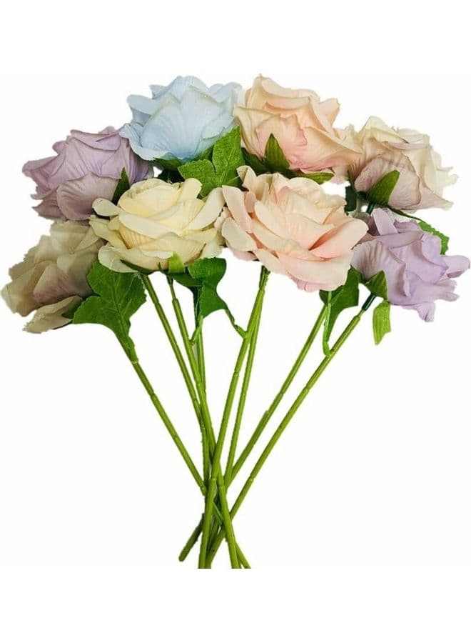 8-Piece Artificial Rose Multicolour