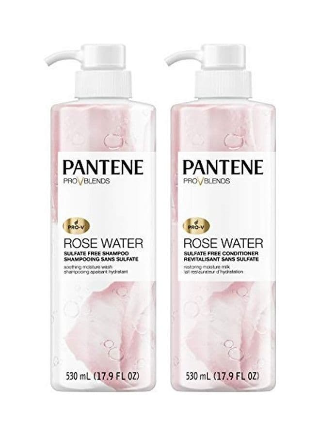 Rose Water Sulfate Free Shampoo And Conditioner Set Clear 530ml