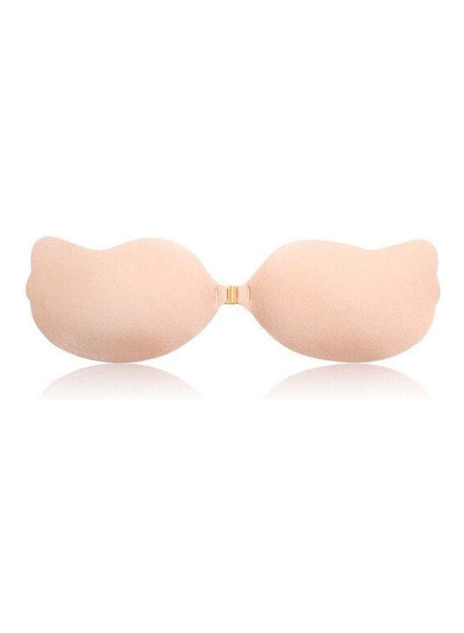 Women's Self-Adhesive Push Up Deep-V Butterfly Bra Beige