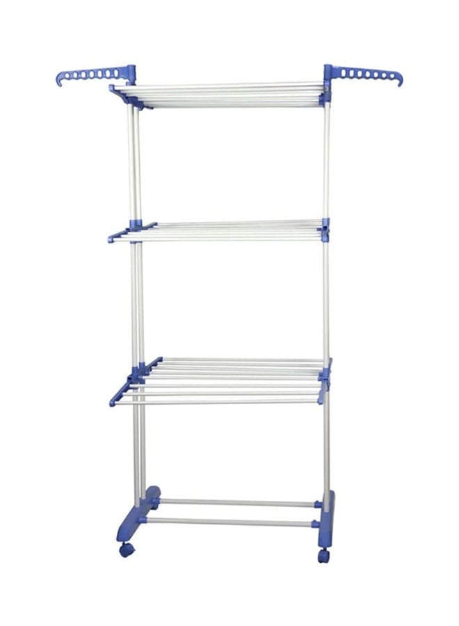 Three-Level Clothes Drying Rack White/Blue