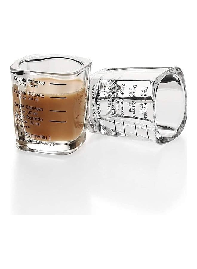 2-Piece Espresso Cups Clear 60ml