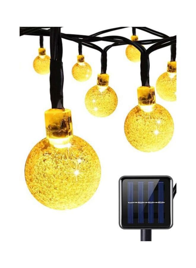 30 LED Festival Solar String Light Yellow/Black 8x19cm