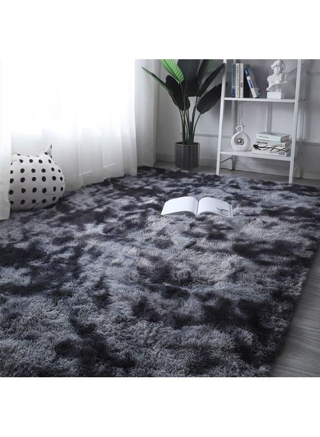Decorative Plush Carpet Grey/Black 120x160cm