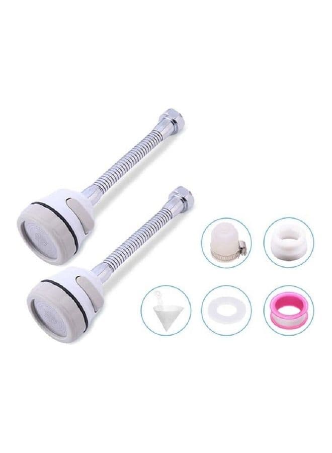 2-Piece Flexible Splash-Proof Water-Saving Faucet with 3 Files and Filter Multicolour