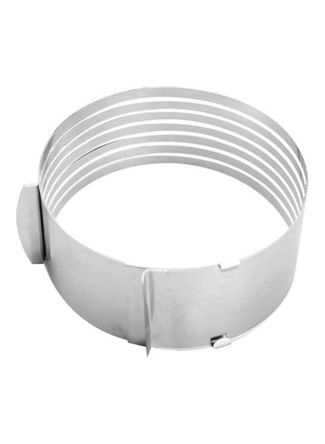 Stainless Steel Round Adjustable Baking Utensils Layered Slicer Silver